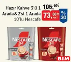 NESCAFE HAZIR KAHVE 3'Ü 1 ARADA & 2'Sİ 1 ARADA